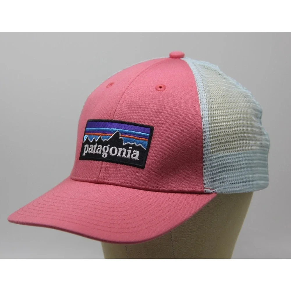 Patagonia Trucker Hat Women One Size OSFM Pink Mesh Snapback Logo Cap GOPCORE